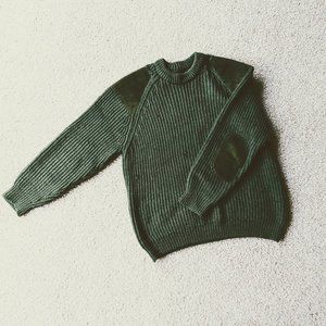 Mens Chunky British Wool Ribbed Shooting Sweater